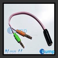 Adapter แปลงหูฟังที่มี jack 3.5 mm. เดี่ยว ให้ใช้งานกับ PC ได้