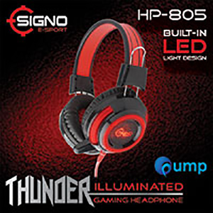 Signo HP-805 THUNDER Illuminated Gaming Headphone (Black)