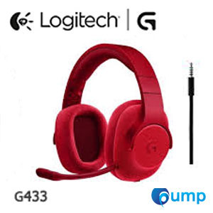 Logitech G433 Surround Sound 7.1 Gaming Headset With DTS - Red