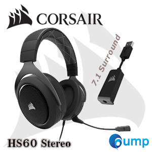 Corsair HS60 Stereo 7.1 Virtual Surround Sound Gaming Headset - White