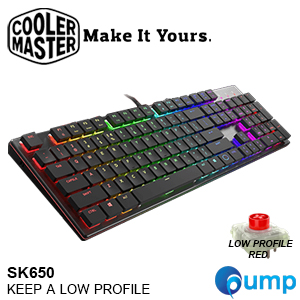 Cooler Master SK650 Mechanical Low Profile Keyboard - Cherry RED