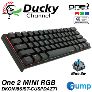 Ducky One 2 MINI RGB Double Shot PBT Mechanical keyboard - Blue Sw (Black Case)