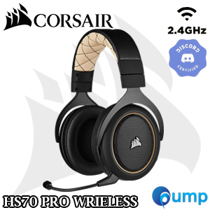 Corsair HS70 PRO Wireless Gaming Headset 7.1 Virtual Surround Sound - Cream