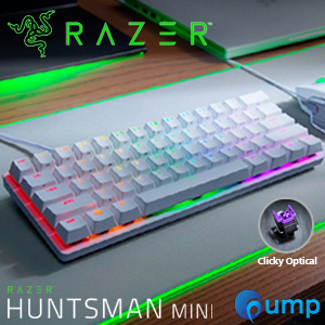Razer Huntsman Mini RGB Clicky Optical Switch Gaming Keyboard - US (Mercury White)