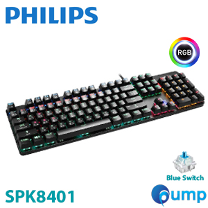 Philips SPK8401 Alloy Panel RGB Mechanical Keyboard - Blue Switch