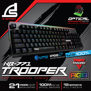 Signo E-sport KB-771 TROOPER RGB Mechanical Gaming Keyboard - Red Switch