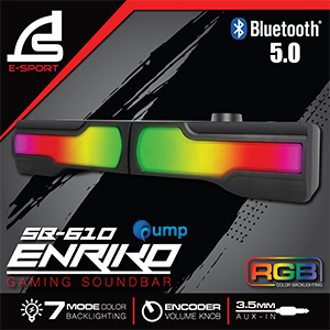Signo E-Sport SB-610 Enriko RGB Gaming Soundbar Dual-Mode
