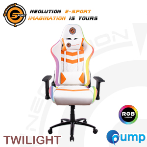 Neolution E-Sport Twilight Gaming RGB Chair - White/Orange