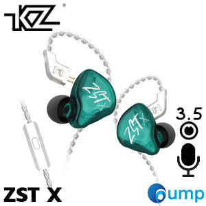 KZ ZST X - In-Ear Monitors - 3.5mm With MIC - Cyan