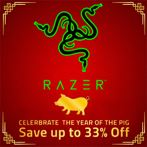 โปรโมชั่นเทศกาลตรุษจีนปีนี้กับ Razer Gaming Gear สุดคุ้ม ลดกระหน่ำถึง 33%!!