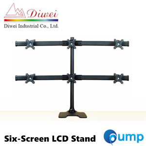 Diwei Six-Screen LCD Stand - ขายึดจอมอนิเตอร์ 6 จอ แบบตั้งโต๊ะ
