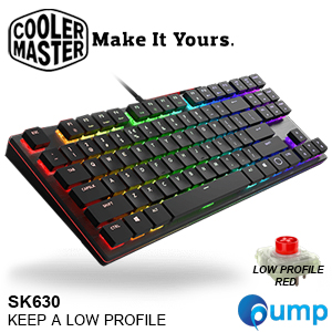 Cooler Master SK630 TKL Mechanical Low Profile Keyboard - Cherry RED - ฟรี Caps-thai