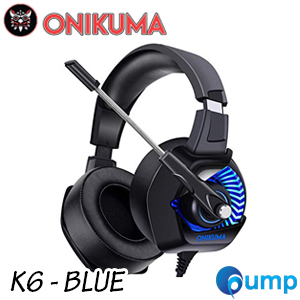ONIKUMA K6 Wired Stereo Over-Ear Gaming Headset - Blue