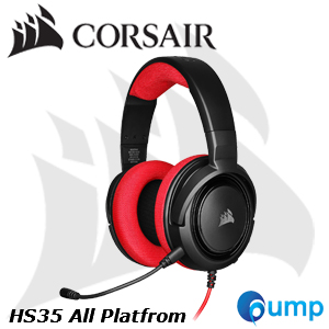Corsair HS35 Rouge All Platform Gaming Headset - Red