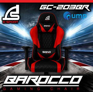 Signo E-Sport GC-203BR BAROCCO Gaming Chair - (สีแดง)