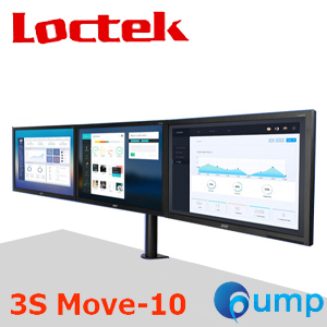 Loctek Triple LCD Monitor Desk Mount Stand ขาตั้ง 3 จอ แบบตั้งหนีบขอบโต๊ะ (3S Move - 10) 