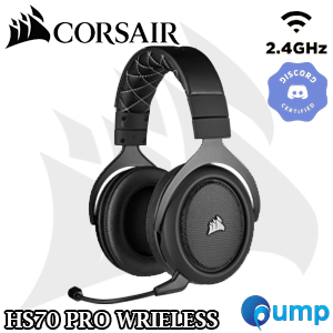 Corsair HS70 PRO Wireless Gaming Headset 7.1 Virtual Surround Sound - Black