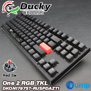 Ducky One 2 RGB TKL LED Double Shot PBT Mechanical Keyboard - Red