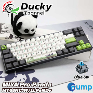 Ducky MIYA Pro Panda White LED Dye Sub PBT Mechanical Keyboard - Blue Switch
