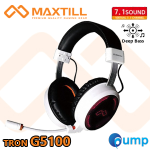 Maxtill Tron G5100 Virtual 7.1 Vibration Gaming Headset - White