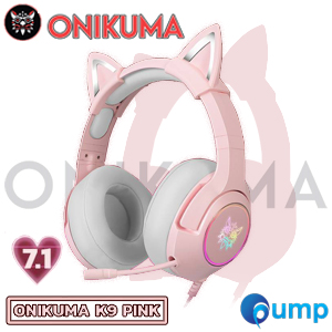 ONIKUMA K9 USB 7.1 Surround Sound Gaming Headset - PINK Edition 