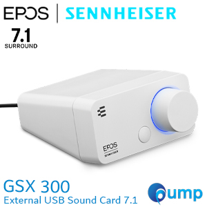 EPOS|Sennheiser GSX 300 External USB Sound Card 7.1 Surround Sound - White