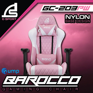 Signo E-Sport GC-203PW BAROCCO Gaming Chair - (สีชมพู)