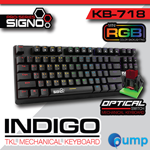 Signo E-sport KB-718 INDIGO RGB TKL Gaming Keyboad - Red Optical Switch