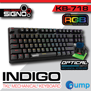 Signo E-sport KB-718 INDIGO RGB TKL Gaming Keyboad - Blue Optical Switch