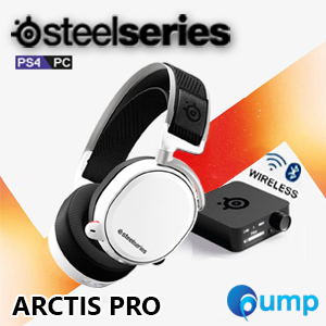 SteelSeries Arctis Pro Dual Wireless & Bluetooth DTS X 7.1 v2.0 Surround Sound - White