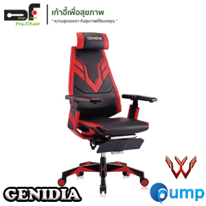 DF Prochair Genidia Ergonomic Gaming Chair - Black/Red