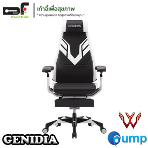 DF Prochair Genidia Ergonomic Gaming Chair - Black/White