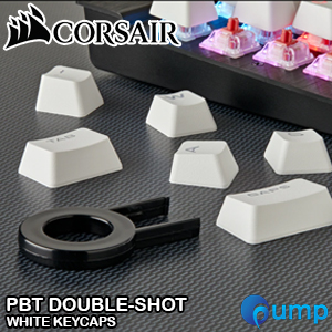 Corsair PBT Double-Shot Keycaps - White