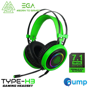EGA Type H3 Spectrum RGB 7.1 Surround Gaming Headset - Green