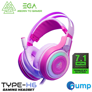 EGA Type H6 Spectrum RGB 7.1 Surround Gaming Headset - Pink