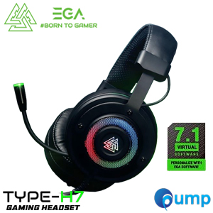 EGA Type H7 Spectrum RGB 7.1 Surround Gaming Headset - Black