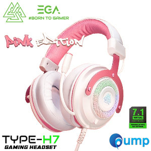 EGA Type H7 Spectrum RGB 7.1 Surround Gaming Headset - Pink Edition