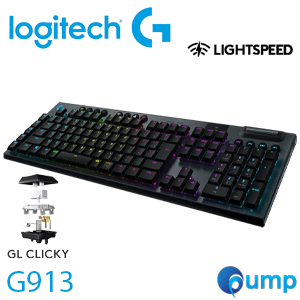 Logitech G913 LIGHTSPEED Wireless RGB MECHANICAL - Clicky Switch 
