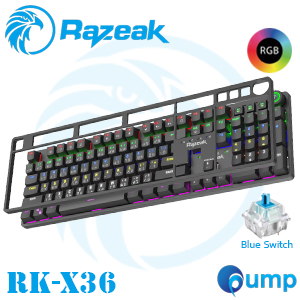 Razeak Thor RK-X36 Mechanical RGB Gaming Keyboard - Blue Sw