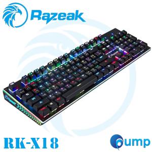 Razeak Thor RK-X18 Mechanical Multicolor Blacklighting Gaming Keyboard - Blue Sw