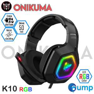 Onikuma K10 Stereo RGB Gaming Headset - Black