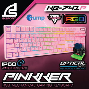 Signo E-Sport KB-741P Pinkker RGB Mechanical Keyboard Blue SW