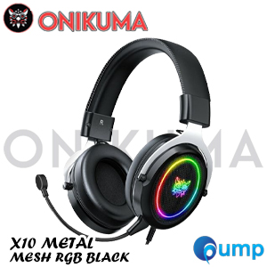 Onikuma X10 Metal Mesh Professional RGB Gaming Headset - Black