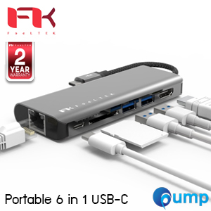 Feeltek Portable 6 IN 1 USB-C HUB