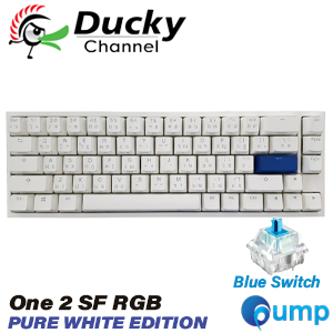 Ducky One 2 SF Mini RGB Pure White Gaming Keyboard - Blue Switch