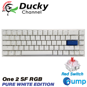 Ducky One 2 SF Mini RGB Pure White Gaming Keyboard - Red Switch