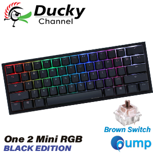 Ducky One 2 Mini RGB Black Mechanical Keyboard - Brown (Black Case)