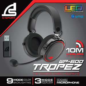 Signo E-Sport WP-600 Tropez 2.4G Wireless Gaming Headphone