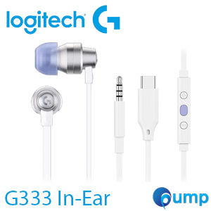 Logitech G333 In-ear Gaming Earphones - White