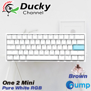 Ducky One 2 Mini RGB Pure White Mechanical Keyboard - Brown Sw 
